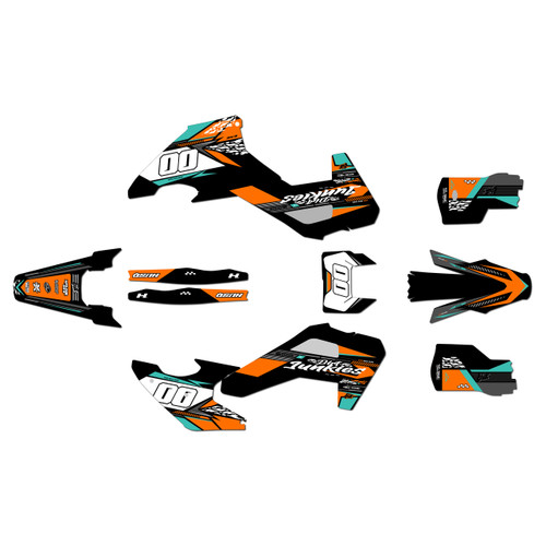 husqvarna te250 graphics kit 2026-2027 rugged series orange