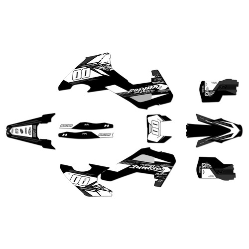 husqvarna te250 graphics kit 2026-2027 rugged series white