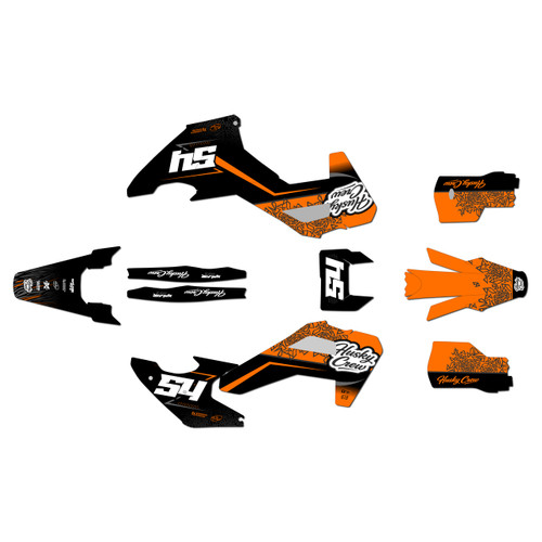 husqvarna fe350 graphics kit 2026-2027 fatality series orange