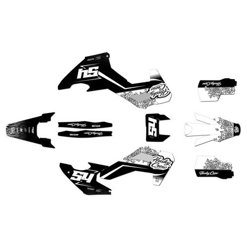 husqvarna fe350 graphics kit 2026-2027 fatality series white