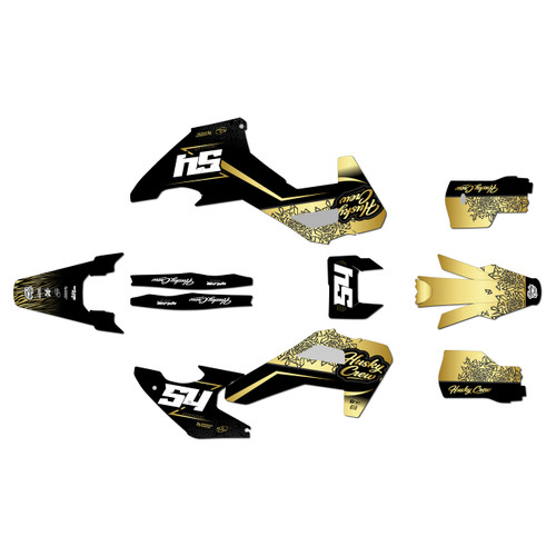 husqvarna fe350 graphics kit 2026-2027 fatality series gold