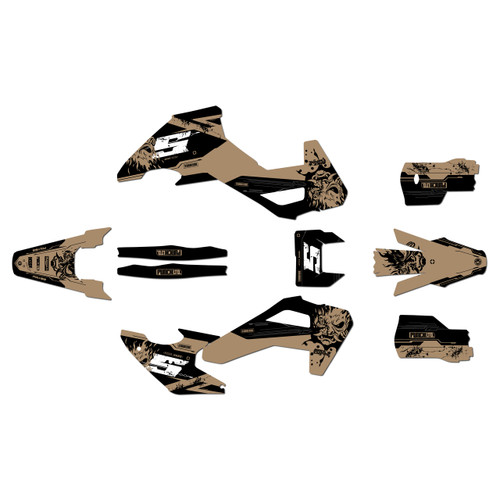 husqvarna fe350 graphics kit 2026-2027 nightcity series tan