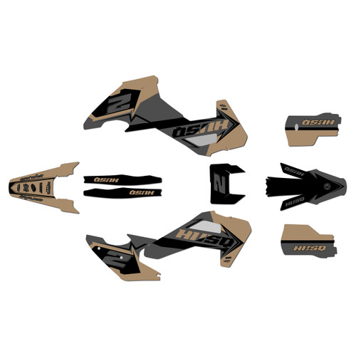 husqvarna fe350 graphics kit 2026-2027 razor series tan