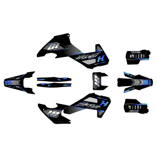 husqvarna fe350 graphics kit 2026-2027 rebel series blue