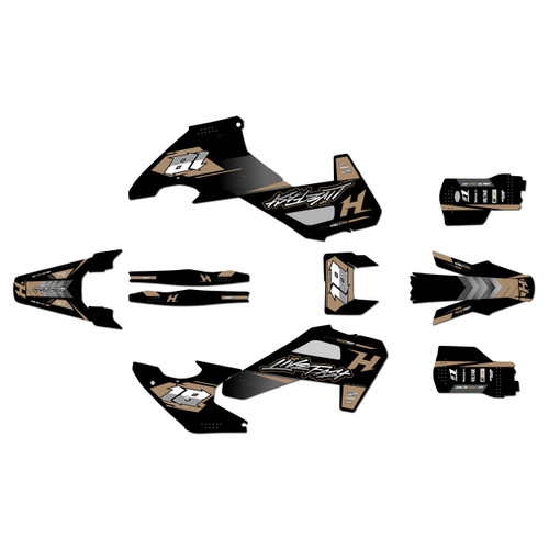 husqvarna fe350 graphics kit 2026-2027 rebel series tan