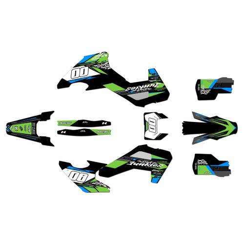 husqvarna fe350 graphics kit 2026-2027 rugged series green