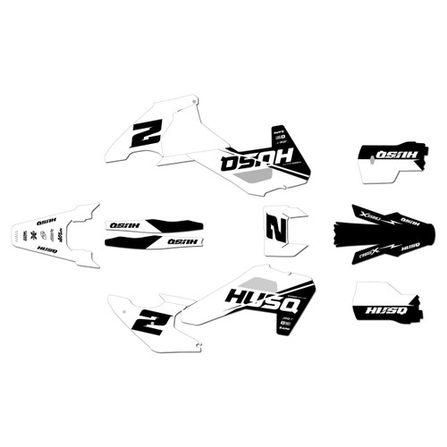 husqvarna fe350 graphics kit 2026-2027 splinter series white