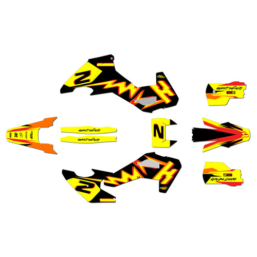 husqvarna fe350 graphics kit 2026-2027 vizion series yellow