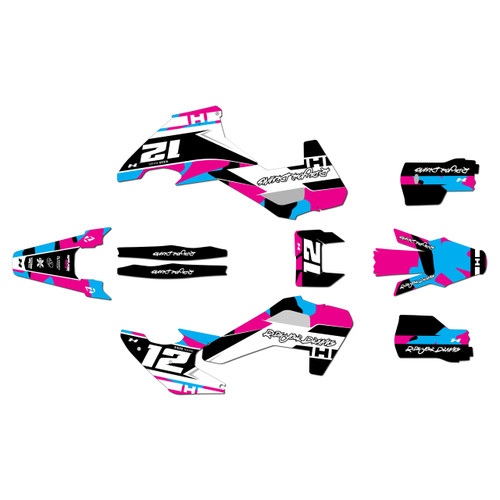 husqvarna fe350 graphics kit 2026-2027 splash series magenta