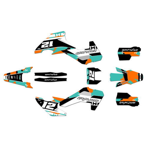 husqvarna fe350 graphics kit 2026-2027 splash series orange