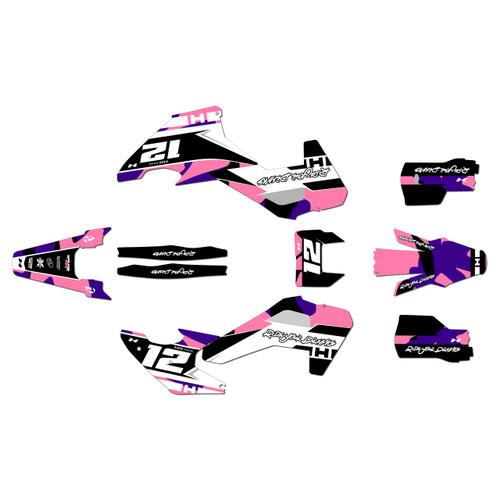 husqvarna fe350 graphics kit 2026-2027 splash series pink