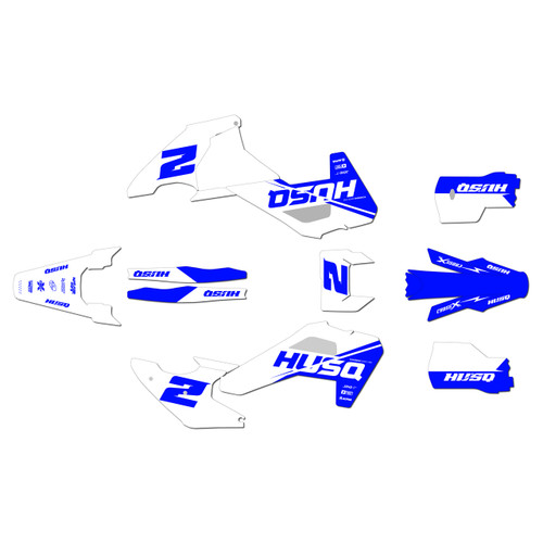 husqvarna te250 graphics kit 2026-2027 splinter series blue