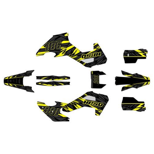 husqvarna te250 graphics kit 2026-2027 twitch series yellow
