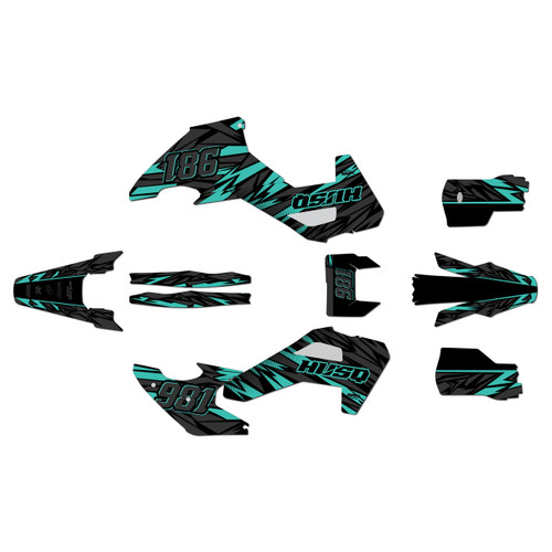 husqvarna te250 graphics kit 2026-2027 twitch series teal