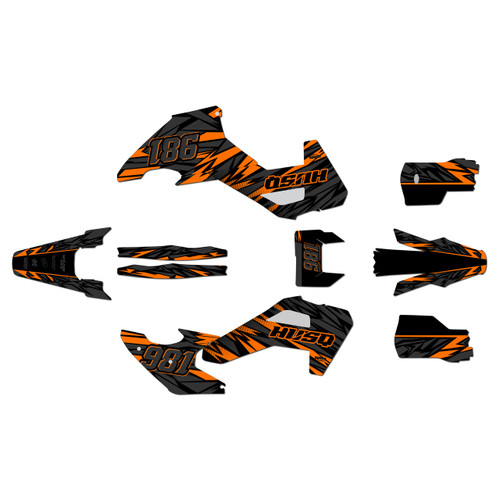 husqvarna te250 graphics kit 2026-2027 twitch series orange