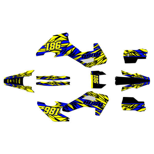 husqvarna te250 graphics kit 2026-2027 twitch series yellow-shift