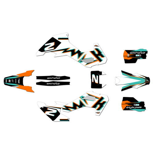 husqvarna te250 graphics kit 2026-2027 vizion series teal