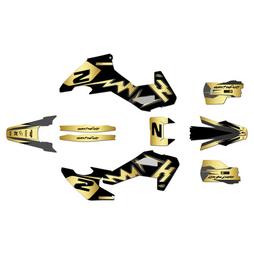 husqvarna te250 graphics kit 2026-2027 vizion series gold