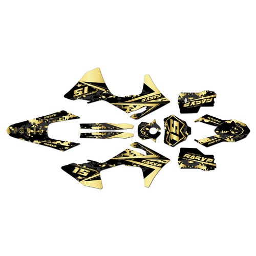 GasGas MC125 MC250 MC300 MC250F MC350F MC450F graphics kit 2024-2027 cloaked series gold
