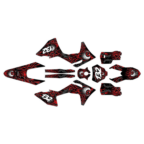 GasGas MC125 MC250 MC300 MC250F MC350F MC450F graphics kit 2024-2027 core series red