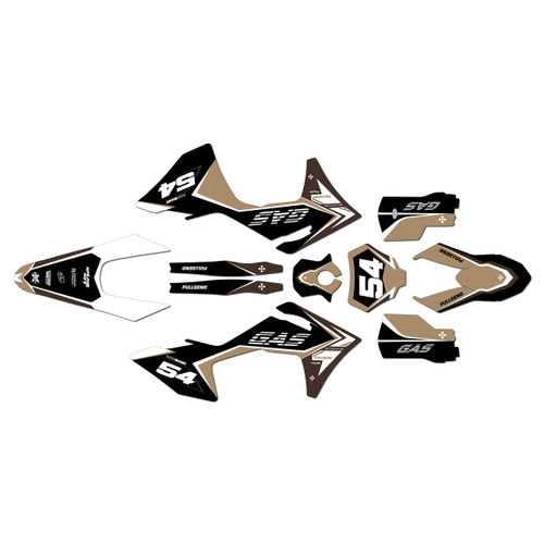 GasGas MC125 MC250 MC300 MC250F MC350F MC450F graphics kit 2024-2027 inferno series tan