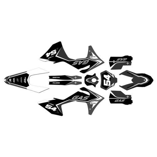 GasGas MC125 MC250 MC300 MC250F MC350F MC450F graphics kit 2024-2027 inferno series white