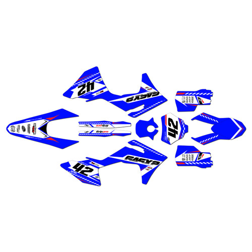 GasGas MC125 MC250 MC300 MC250F MC350F MC450F graphics kit 2024-2027 lethal series blue