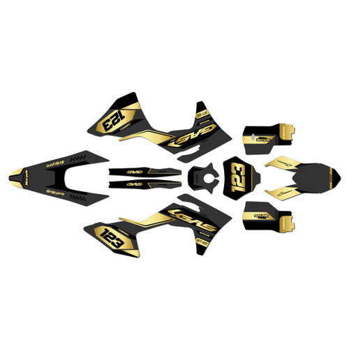 GasGas MC125 MC250 MC300 MC250F MC350F MC450F graphics kit 2024-2027 rugged series gold