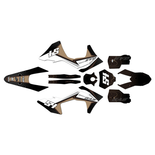 GasGas MC125 MC250 MC300 MC250F MC350F MC450F graphics kit 2024-2027 swirl series tan