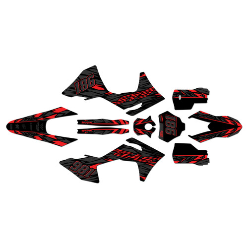 GasGas MC125 MC250 MC300 MC250F MC350F MC450F graphics kit 2024-2027 twitch series red