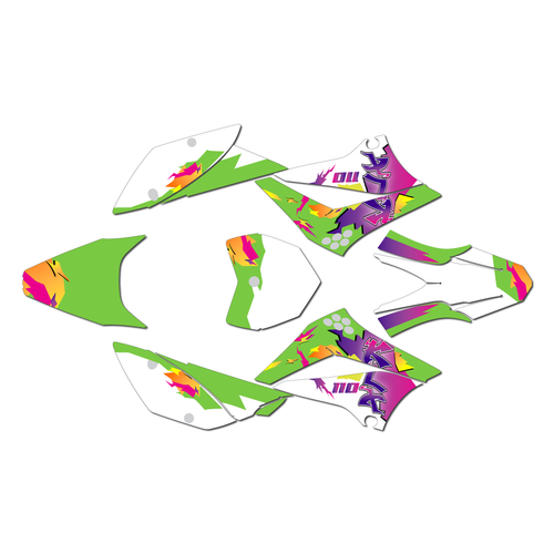 Graphics Kit for Kawasaki KLX110 (2010-2024) Throwback Series