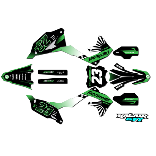 Graphics Kit for Kawasaki KX250 (2021-2024) Fh Series