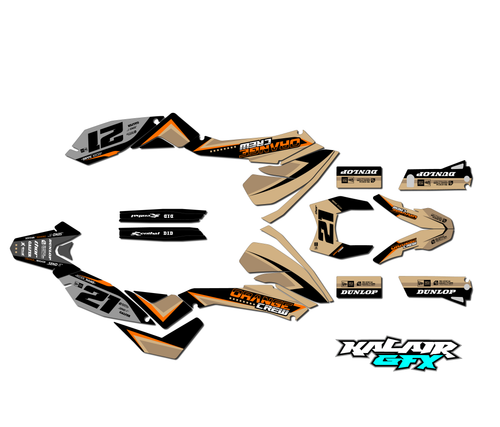 Graphics Kit for KTM 690 SMC (2008-2011) Orange-crew Series