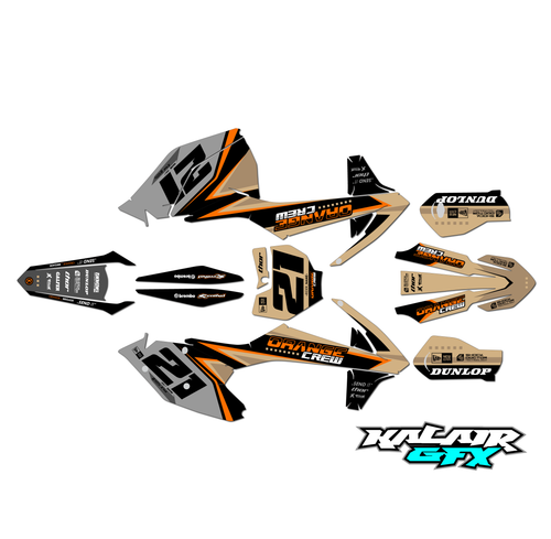 Graphics Kit for KTM Enduro 2-stroke 250 XC-W (2017-2019) Orangecrew Series