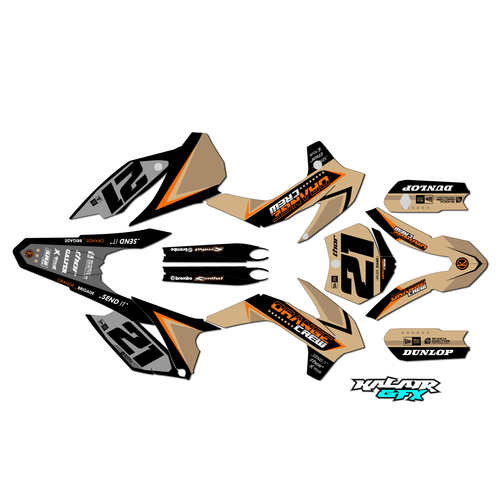 Graphics Kit for KTM Motocross 2-stroke 105SX (2013-2014) Crew Series