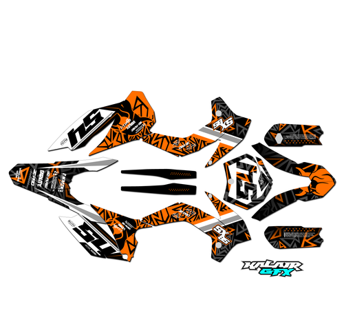 Graphics Kit for KTM Motocross 2-stroke 105SX (2015-2017) Cyrus Series