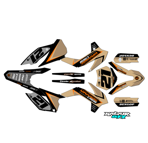 Graphics Kit for KTM Motocross 2-stroke 105SX (2015-2017) Og-crew Series