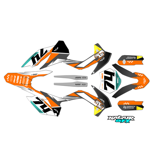 Graphics Kit for KTM Motocross 2-stroke 105SX (2015-2017) Prestige Series