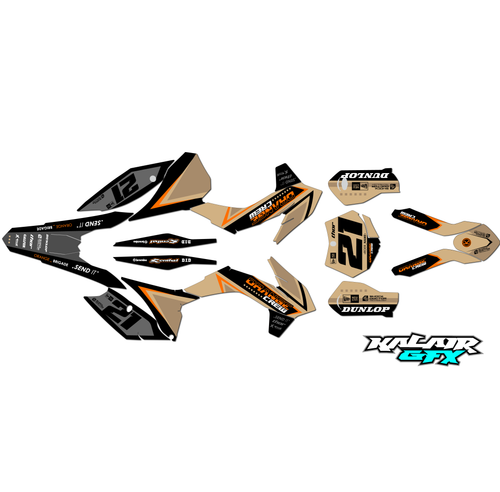Graphics Kit for KTM Motocross MX 2-stroke 250SX (2015) Orangecrew Series
