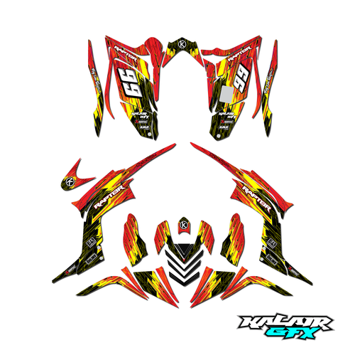 Graphics Kit for Yamaha RAPTOR 700 (2006-2012) Fracture Series