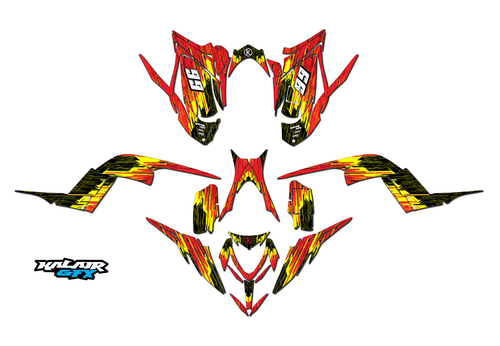 Graphics Kit for Yamaha RAPTOR 700 (2013-2020) Fracture Series