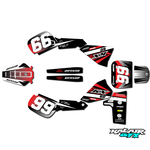 Graphics Kit for Kawasaki KX60 (1984-2004) Turbo Series