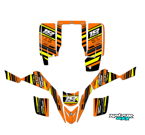 Graphics Kit for Yamaha BLASTER YFS200 (2003-2006) Warrior Series