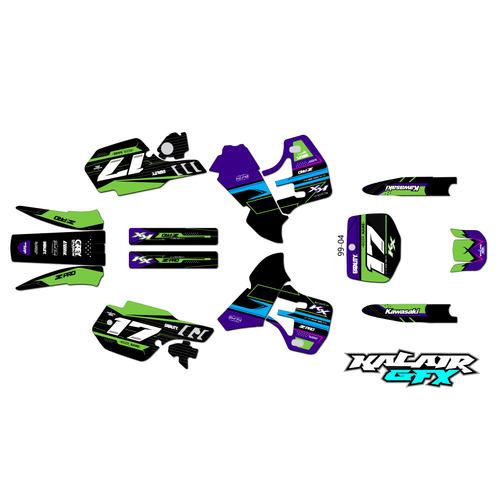 Graphics Kit for Kawasaki KX500 (1999-2004) Axis Series