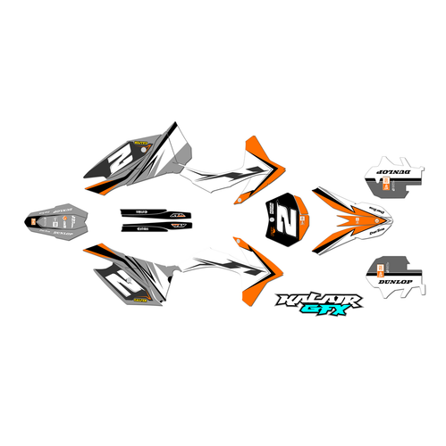 Graphics Kit for KTM 200 XC-W (2012) Bold Series