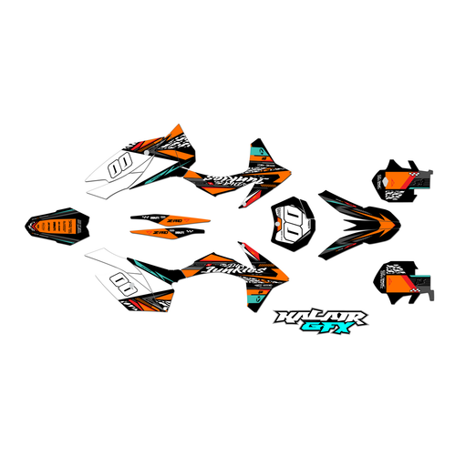 Graphics Kit for KTM MOTOCROSS MX 2-STROKE 125 SX (2012) Rugged Series