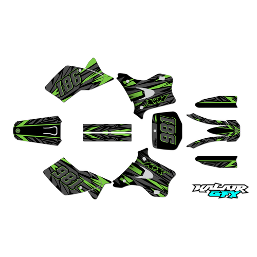 Graphics Kit for Kawasaki KX250 (1996-1998) Twitch Series