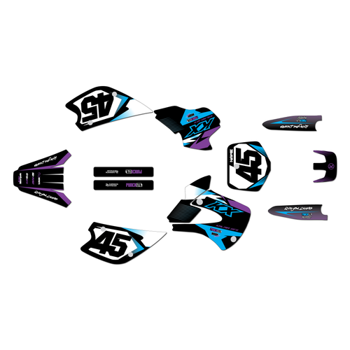 Graphics Kit for Kawasaki KX 80 (1998-2004) Division Series