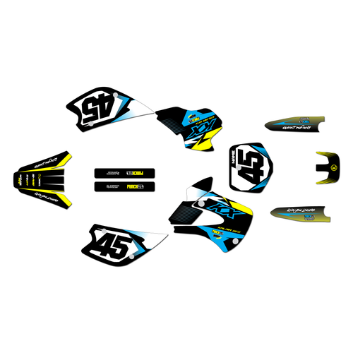 Graphics Kit for Kawasaki KX 80 (1998-2004) Division Series