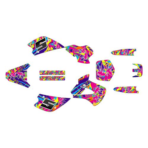 Graphics Kit for Kawasaki KX 80 (1998-2004) Retro Series